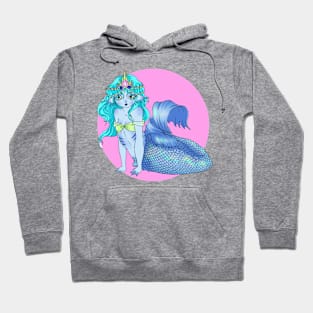 Blue mermaid princess Hoodie